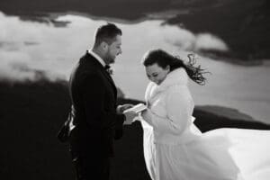 Banff Heli Elopement Vow Exchange