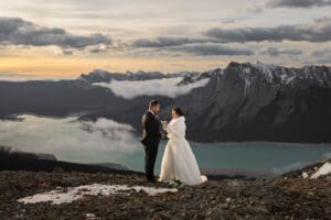 Banff Heli Elopement Vow Exchange