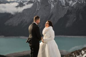 Banff Heli Elopement Vow Exchange